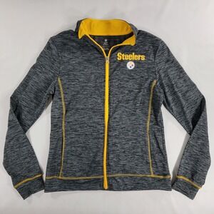 Pittsburgh Steelers Jacket NFL Teen Apparel Youth Girls Sz L Full Zip‎ Track EUC